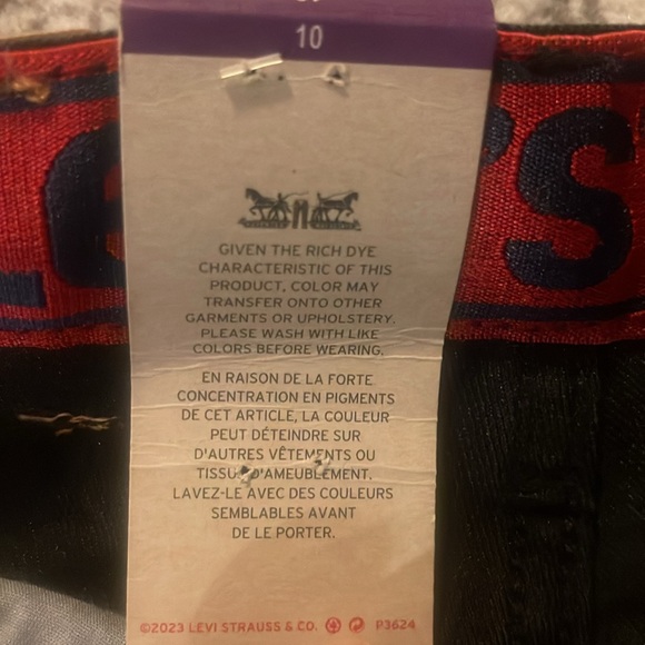 Youth Sz 10 Levi's Black Denim Jeans Boy/Girl - Picture 10 of 10